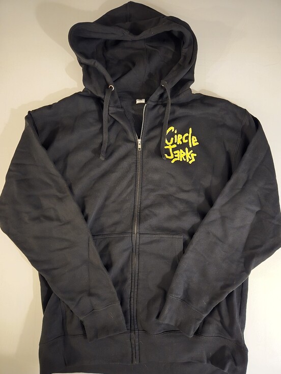 Other - Circle Jerks Punk Hardcore Black Full Zip Graphic Hoodie Medium